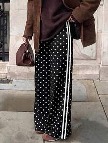 Soltrb Women's Loose Fit Leopard Print Hiphop Pants - Black and White - View 6