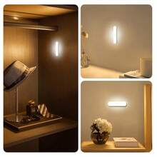 VOLACI LED 智慧感應燈，適用於夜間臥室床邊、衣櫥、走廊照明，臥室燈、衣櫃燈，極簡風格，現代照明，LED、紅外線感應，USB 供電燈，居家 - 4pcs - 查看 5