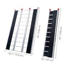 Tri-Fold Loading Ramp, 85 X 54 In, Non-Slip Aluminum Trailer Ramp With Compact Design, Easy Storage, 1500 Lbs Weight Capacity, For Snowmobiles, ATVs, Tractors, Lawn Mowers, Carts, Motorcycles - 85 x 54 in - 查看 10