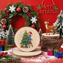 EZIFY Wooden Table Centerpieces For Wedding, Natural Wood Slices With Holders, Unfinished Wooden Rounds For Reception Tables, Rustic Wedding Decor, Party Table Decorations - 10 Wood Slices - View 4