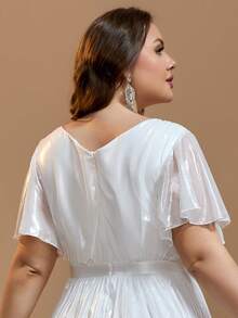 Women Plus Size Elegant Fashion Cocktail Party Dress For Wedding Guest Formal Homecoming Back To School Prom Spring Summer Autumn - White - View 8