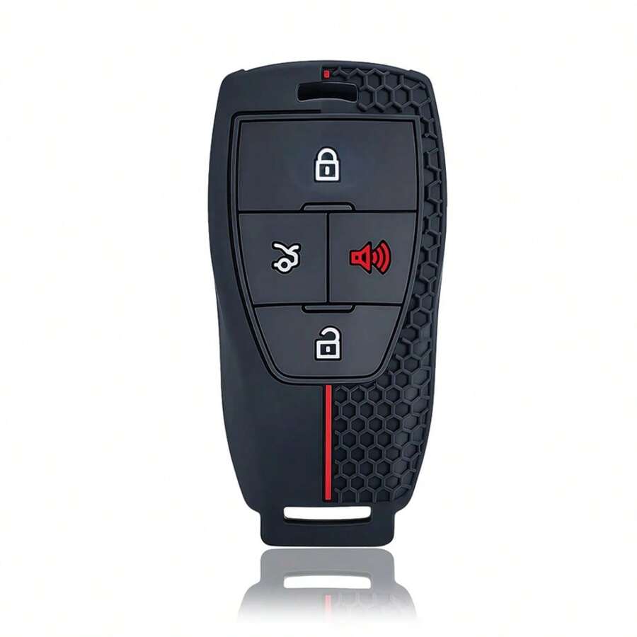 保護鑰匙圈鑰匙套 適用於 Baic X55 X35 X75 Ii 5 北京 Bj40 Bj80 U7 X7 汽車配件 矽膠鑰匙保護套 - black - 查看 1