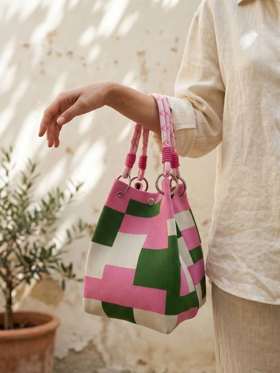 韓式大容量女款時尚托特包 手提包 購物袋 收納包 夏季沙灘包 女用錢包包袋