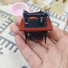 1/12 Scale Mini Vintage Pedal Sewing Machine Model Decoration, DIY Mini Photography Prop/Living Room Scene Decor, Best Gift Collection Architecture And Accessories, Sewing Machine Model, Sewing Supplies, Sewing Accessories - Multicolor - View 8