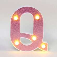 16cm 白色發光 A-Z LED 字母燈,電池供電,臥室裝飾字母夜燈,婚禮裝飾,生日派對裝飾,女孩房/兒童房裝飾字母燈,節日居家酒吧裝飾字母燈,字母燈 - 深粉紅色 - 查看 26