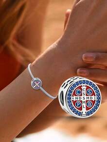 1pc St. Benedict Guardian Bead, Suitable For Women's Bracelet DIY Jewelry Making, Daily Matching Decoration - Saint Ben - View 6
