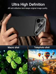 1件 9H 防刮鋼化玻璃相機鏡頭保護貼，相容手機殼鏡頭蓋，適用於 iPhone 17 Pro Max/17 Pro/17 Air，適用於 iPhone 16/15/14/13/12/11 Pro Max - 無色 - 查看 6