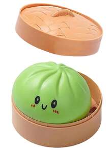4 Pack Dumpling Squishies,Glitter Dumpling Squishy ,Anxiety Relief Fidget, Soft Squeeze Dough(4pcs Dumpling+Steamer Box4) - 多色1 - 查看 11