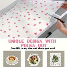 1 Roll Cherry Blossom Pattern Thickened Kitchen Cabinet Shelf Liner, Non-Adhesive Drawer Liner, Anti-Slip Cabinet Liner, Washable EVA Refrigerator Liner, Easy To Cut Refrigerator Liner. - Cherry Blossom Pattern - View 4
