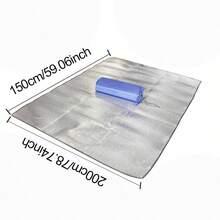 高品质防水铝箔露营垫/便携式折叠户外毯，带收纳袋，适用于露营、野餐、房车旅行，是旅行者的理想之选。 - 彩色 - 查看 15
