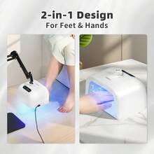 UV/LED Nail Curing Lamp For Hands And Feet, Fast Drying Gel Nail Light With Detachable Stand, 2-In-1 Portable Manicure/Pedicure Curing Machine - White - View 3