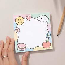 1/4 Pads Aesthetic Square Framed Sticky Notes Suitable For Study, Planners & Desk Decor - Color Block Notepad With Frame, Multi-Purpose Adhesive Pages For Bullet Journaling, Office Supplies, Organization (Cute Color-Coded) - one-size - View 2
