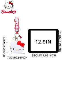 SANRIO 1pc  Officially Licensed Mini Silicone    Keychain Coin Purse Makeup Bag Storage Bag Collection Set Waterproof Portable Multi-Functional Cute Cartoon Small Bag Suitable For Personal Storage Decoration Birthday Christmas Gift For Friends Family Couples Fans - Multicolor - View 2