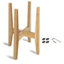Adjustable Bamboo Wooden Plant Stand Plant And Flower Pot Base Holder Natural - UK-g049201 - View 1