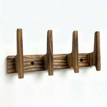 Ganchos de pared, ganchos de madera rústica colgantes, perchero de madera, ganchos, perchero para sombreros, portaequipaje, portallaves, toallero de baño adecuado para sala de estar y dormitorio - Multicolor - Ver 10