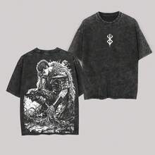 OtakuBlack Knight Guts Retro Vintage Unisex Oversize ...Relaxed Fit - 黑色 - 查看 1