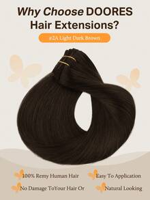 DOORES 9PCS Ekstensi Rambut Jepit Lurus Rambut Manusia Asli Alami Ekstensi Rambut Manusia Perawan Tenunan Ganda Jepit Tak Terlihat & Lembut Potongan Rambut Mini Untuk Rambut Tipis Untuk Wanita - S2A - View 4