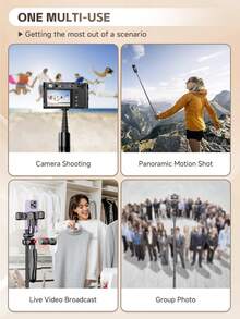 AXNEN 2020mm/79.53 Inch Extendable Selfie Stick Tripod With Remote Control, Multi-Function Foldable Rotating Phone Holder, 360° With Stable Handle, Floor Stand. Suitable For IPhone And Android, For Live Streaming, Vlog, Family Gatherings, Christmas Parties - View 4