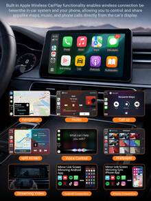 XUDA 2026 Adaptor 4in1 Terkecil Baru CarPlay/Android Auto/AirPlay/MirrorCast, Wifi 5.0GHz, Pembaruan OTA, Kotak Mini AI Berkabel ke Nirkabel - A - View 10