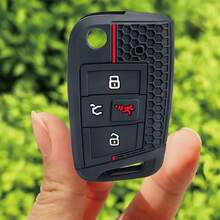 Remote Silicone Car Fob Key Cover Case For Golf GTI Alltrack Golf R Sportswagen Polo Tiguan Atlas E-Golf Jetta - A - View 7
