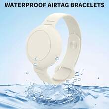 相容 AirTag 手環，相容 Apple AirTag 矽膠隱藏式腕帶，輕量錶帶，GPS 追蹤器保護殼 - 彩色 - 查看 2