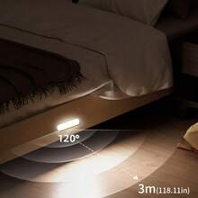 VOLACI LED 智慧感應燈，適用於夜間臥室床邊、衣櫥、走廊照明，臥室燈、衣櫃燈，極簡風格，現代照明，LED、紅外線感應，USB 供電燈，居家 - 4pcs - 查看 6