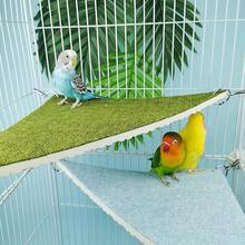 Small Animal Pet Comfortable Triangle Hammock Parrot Bird Triangle Swing Perch Hanging Bed Cage Accessory, Suitable For Parrots, Birds, Hamsters, Ferrets And Other Small Animals. - View 2