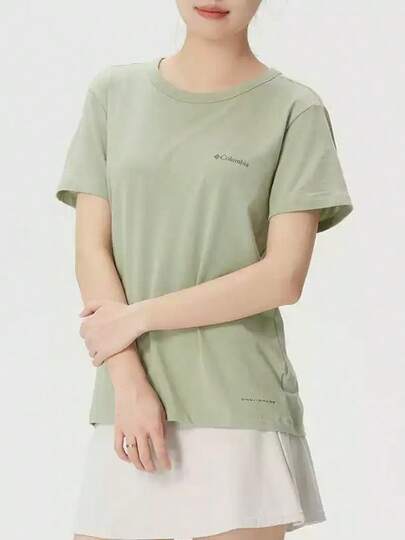 Columbia 夏季新款戶外透氣休閒女款圓領短袖T恤