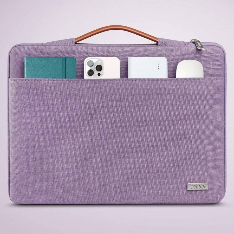 TECOOL Laptop Sleeve Case With Handle,Computer Bag For 12.3-16 Inch HP Notebook Chromebook Shockproof Waterproof Protective Laptop Case,Purple
