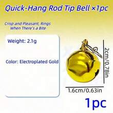 1pc/5pcs/10pcs Fishing Bell, Durable Quick Clip Design, Suitable For Night Fishing And Ice Fishing Bite Alarm, Easy Installation, Anti-Loosening Design, Universal For Freshwater And Saltwater Fishing, Fishing Rod Accessory, Essential For Fishing Enthusiasts - Fish Bell - View 2