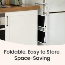 Folding Step Ladder Featuring A Broad Anti-Slip Platform, Suitable For Home Use, Versatile Step Stool, Compact For Storage, Supports Up To 166 KG, Ideal For Both For Home And Office 2-Tier Folding Stool, Step Ladder With Safety Lock, For Home Storage - White - View 4
