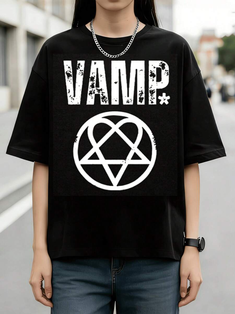 VAMP Tee Shirt Narcissist Tour Merch Opium Antagonist T-Shirt - 黑色 - 查看 1