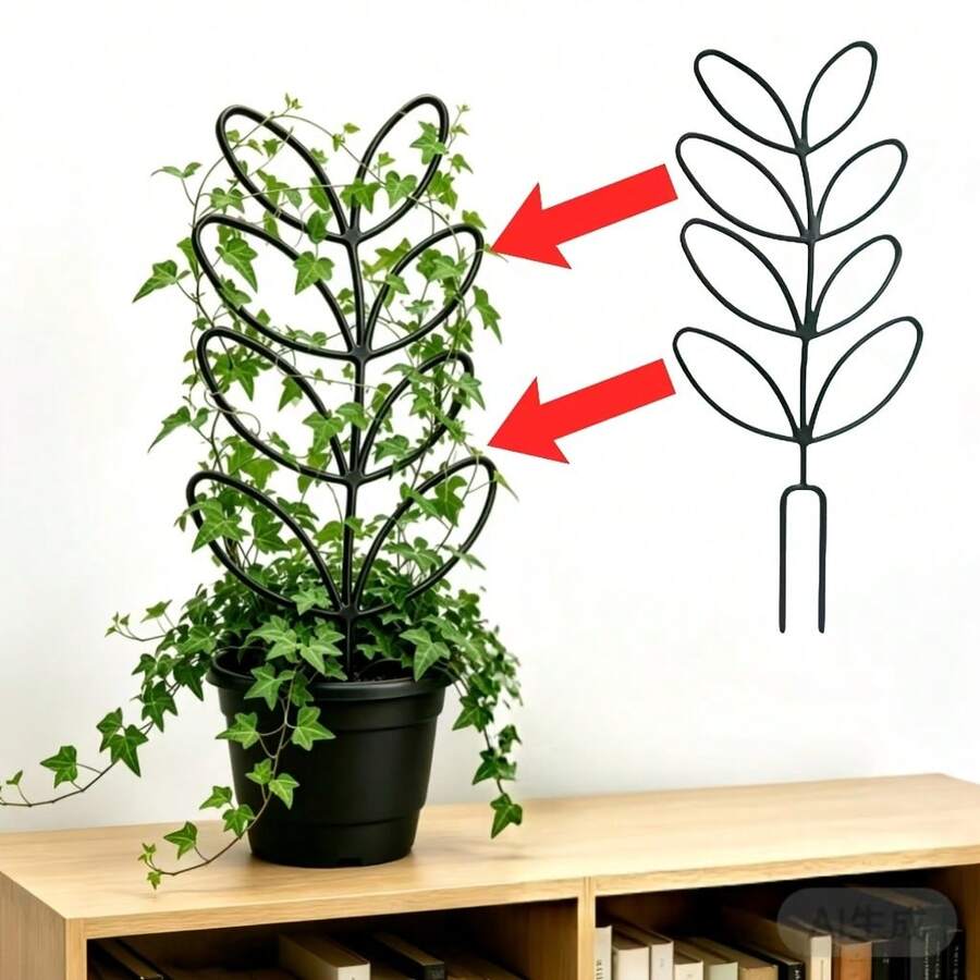 1件綠色植物攀爬訓練架，盆栽藤蔓花卉支撐架，省空間室內/室外園藝 NAYF - A - 查看 1