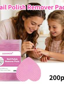 1 Box 200pcs/Heart-Shaped Nail Wipes, Heart-Shaped Nail Degreasing Wipes, Non-Damaging Nail Cleaning Cotton Pads, Soft Lint-Free Nail Removal Wipes, Disposable Wipes For Nail Salons, Heart-Shaped Nail Removal Cotton Pads, Non-Woven Soft Nail Cleaning Care Cotton Pads, Portable Nail Salon Wipes, Gift - Pink Box - View 8