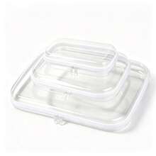 Best-Selling PVC Zipper Toy Storage Box, White Transparent Bag, Clear Hard Stackable Toy Organizer, Home Storage Box, Multi-Purpose Clear Storage Bag, Also Suitable For Clothing Storage, Fully Functional Storage Bag, Suitable For Travel, Back To Scho - Multicolor - View 6