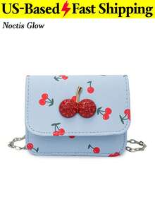 Mini Bag With Fresh Cherry Print For Women Cute And Sweet Mini Purse For Autumn And Winter Chain Crossbody Bag Headphone Bag Shoulder Bag - 彩色 - 查看 15