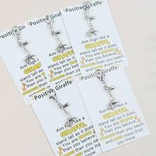 1pc/5pcs Giraffe Keychain, Positive Giraffe Greeting Card, Perfect Gift For Giraffe Lovers, Best Friend Gift, Cute Bag Charm, Love And Care Gift, Birthday, Wedding, Graduation, Back To School Ideal Gift - Multicolor - View 4