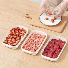 1/3件組可重複使用食品儲存容器套組,冰箱儲存盒,附蓋冷凍食品容器,可堆疊,食品保鮮盒,肉類冷凍容器,水果保鮮盒,便當盒 - 彩色 - 查看 7