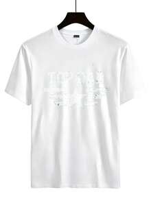 Nueva colección de parejas 2026 Top Dad Star Wings Frase Chida - Camiseta Casual para Día del Padre, Regalo Verano y Mundial 2026 - Blanco - Ver 1
