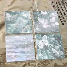 4pcs The Dream Butterfly Notes Are Sticky. They Feature A Romantic, Fresh And Beautiful Landscape. They Are Ideal For Student Note-Taking,Back To School Supplies - one-size - View 9