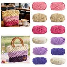 1 Set/6 Pieces New Spring/Summer Yarn Crochet Bag, With Wooden Handle, Dopamine Handmade Crochet Bag, Colorful Yarn And Crochet Handle Wallet Making Kit, Wallet Making, DIY Wallet Making - Multicolor - View 4