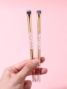 Pro 2件組小細節眼影刷組 - 精巧小刷頭、精準細節暈染、精美便攜設計適用於眼妝 - 橘色 - 查看 6