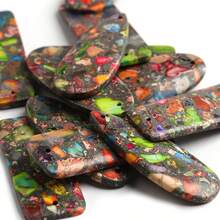 1pc Colorful Imperial Stone Pendant, Natural Stone Necklace Charm, DIY Jewelry Making Supplies, Handmade Gift Customization - Color - View 8