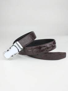 1pc New Model Business Premium PU Leather Belt, Suitable For Holiday Gifts, Essential For Work Commute Outfit - Multicolor - View 4