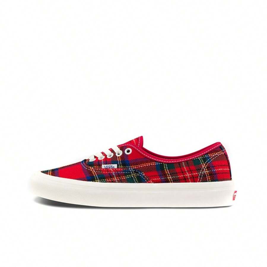 Vans Style 44 Canvas Anaheim Check Pattern Durable Lightweight Low-Top Sneakers Unisex Red - VN0A54F29GT - View 1