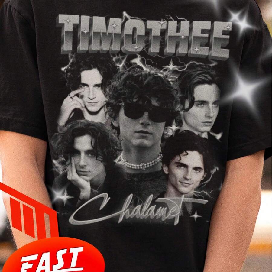 Timothee Chalamet Vintage camiseta Retro Timothee 90er Jahre Geschenk Fr Sie - Negro - Ver 1