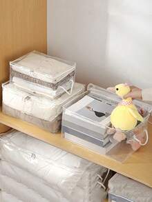 Large Capacity Sorting Storage Box, Bedding Storage Box, Clothing Storage Bag, Waterproof And Moisture-Proof Wardrobe Storage Box Bedroom Accessory - Spacious Dust-Proof Clothing And Bedding Sorting Box, Dust-Proof Transparent Bag Under-Bed Storage Space, Efficiently Manage Home And Dormitory Space, Apartment Essential - Multicolor - View 7