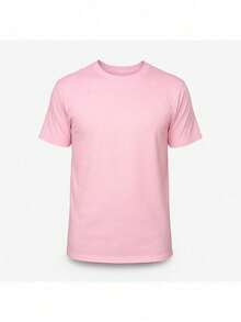 Original HPC POLO T-Shirt With Round Neck And Short Sleeves – Themed Graphic Design "HPC: Retro Typography Houston" – 100% Cotton - 粉色 - 查看 4