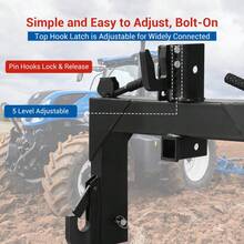Techigher 3 Point Quick Hitch For Category 1 & 2 Tractors, 70cm Lower Arm Width, 5-Level Adjustable Height Adapter For Efficient Farm Implement Attachment, 1360kg Lifting Capacity - Multicolor - View 2