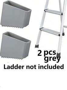 2/4pcs Non-Slip Rubber Ladder Feet Pads - Universal Replacement Anti-Slip Pads With Textured Toe Design (Black/Red/Grey/Blue), Ladder Safety Accessories, Suitable For Various Indoor/Outdoor Uses, Home/Office/Construction Site - Multicolor - View 20